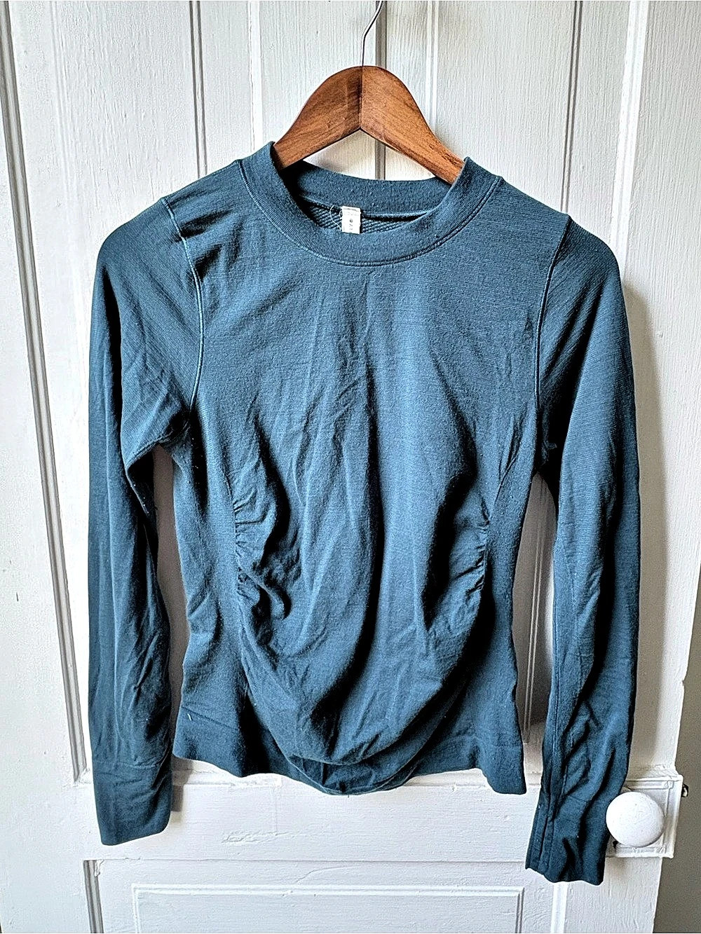 Athleta Ascent Seamless Top Long Sleeve Blue Medium